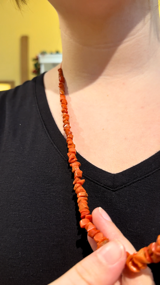 Natural Mediterranean Coral Necklace