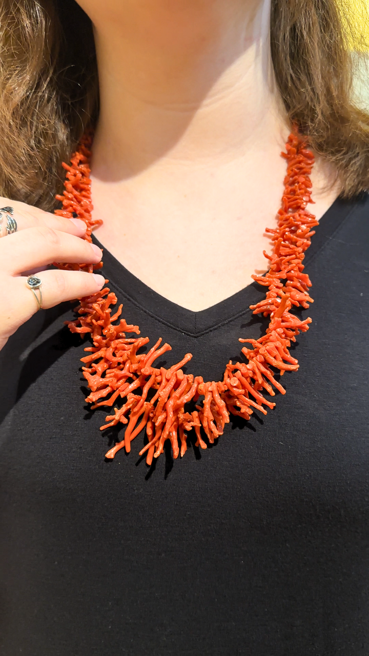 Natural Mediterranean Coral Necklace