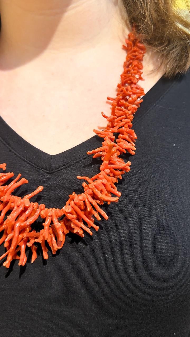 Natural Mediterranean Coral Necklace