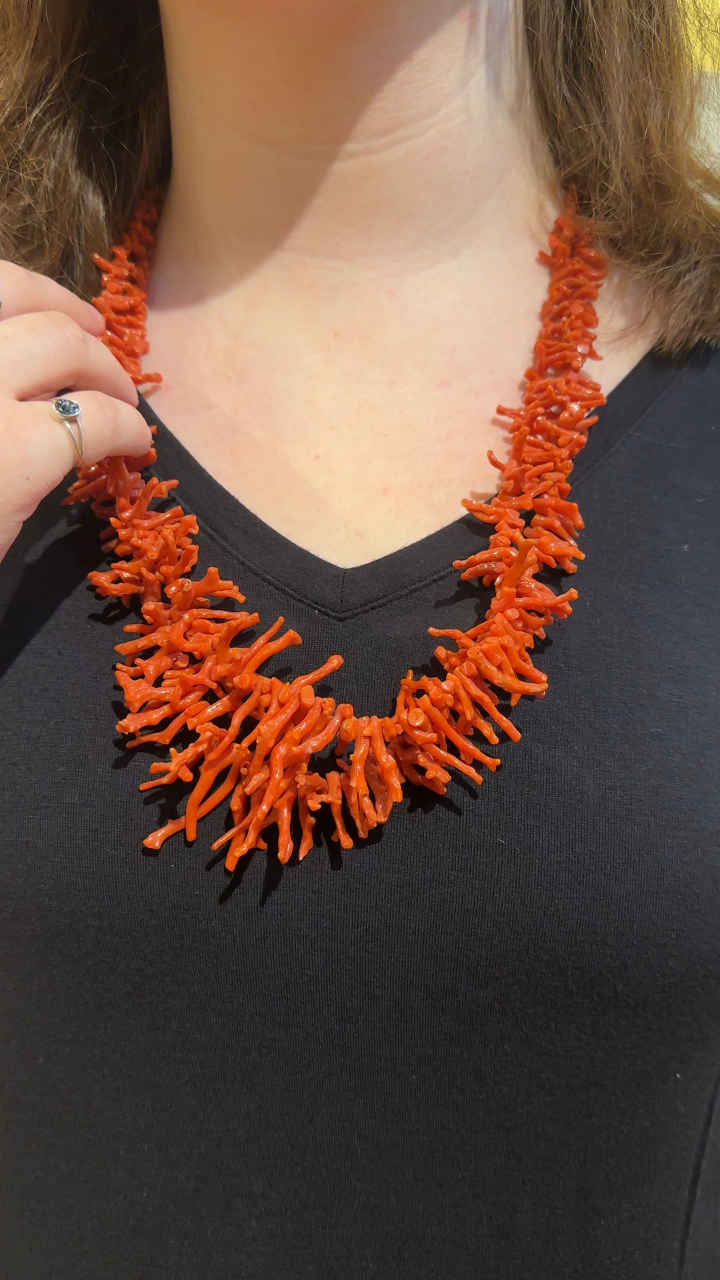 Natural Mediterranean Coral Necklace