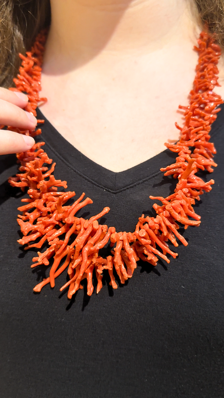 Natural Mediterranean Coral Necklace